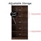 Freestanding Classic Wooden Display Bookshelf, Floor Standing Bookcase, with 5 Open Display Shelves